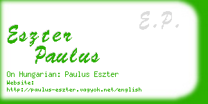 eszter paulus business card